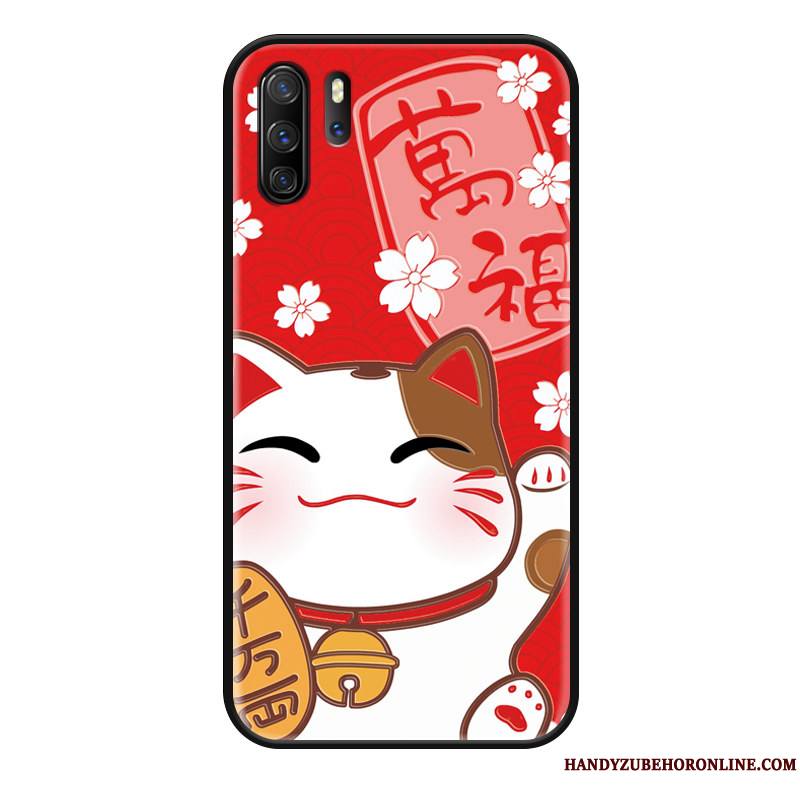 Huawei P30 Pro Coque Gaufrage Charmant Richesse Nouveau Tout Compris Délavé En Daim Étui