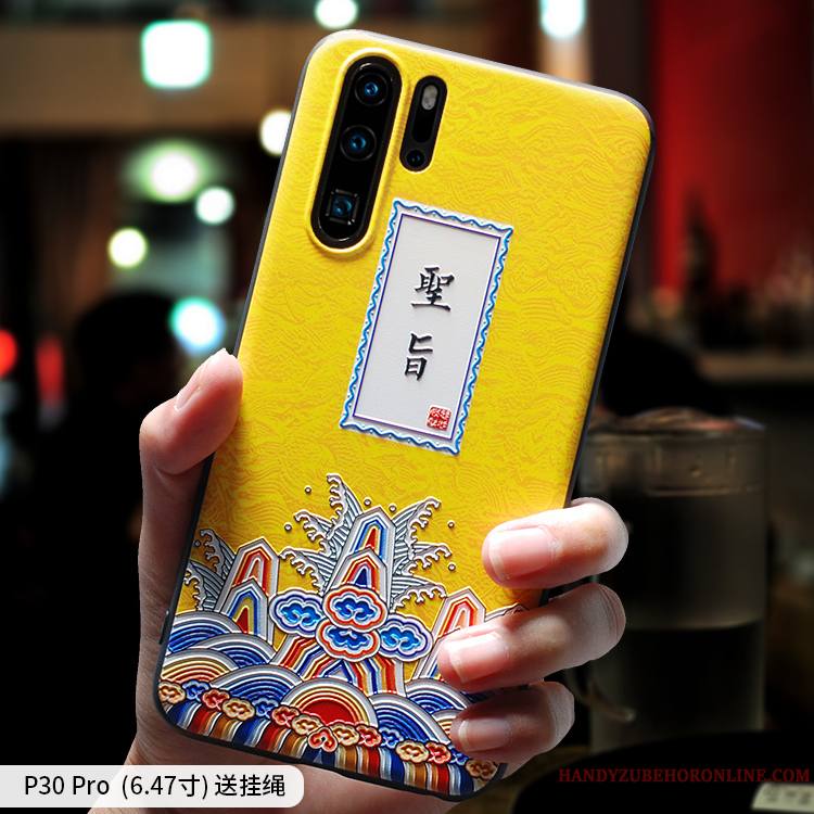 Huawei P30 Pro Coque Net Rouge Tout Compris Silicone Fluide Doux Étui Protection Nouveau