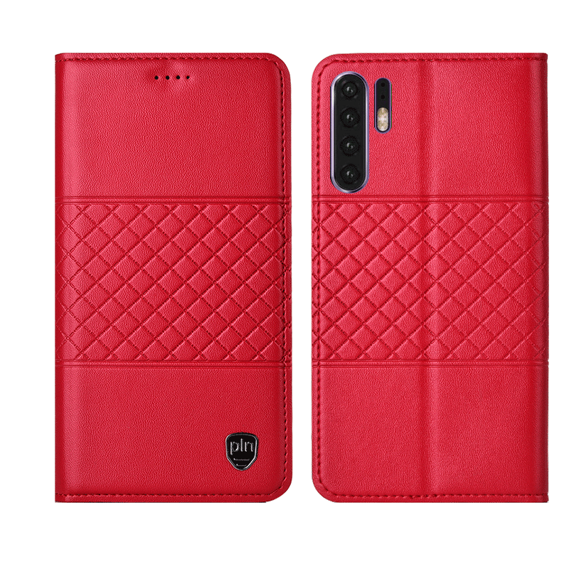 Huawei P30 Pro Coque Plaid Téléphone Portable Fluide Doux Incassable Étui En Cuir Silicone Jaune