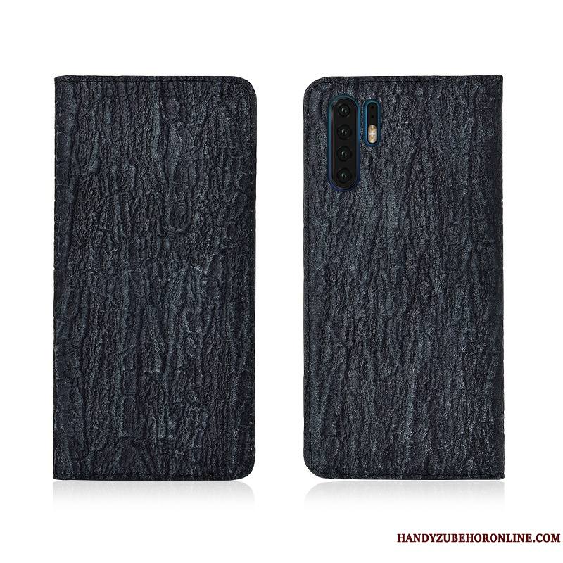 Huawei P30 Pro Coque Silicone Arbres Nouveau Étui En Cuir Cuir Véritable Téléphone Portable Fluide Doux