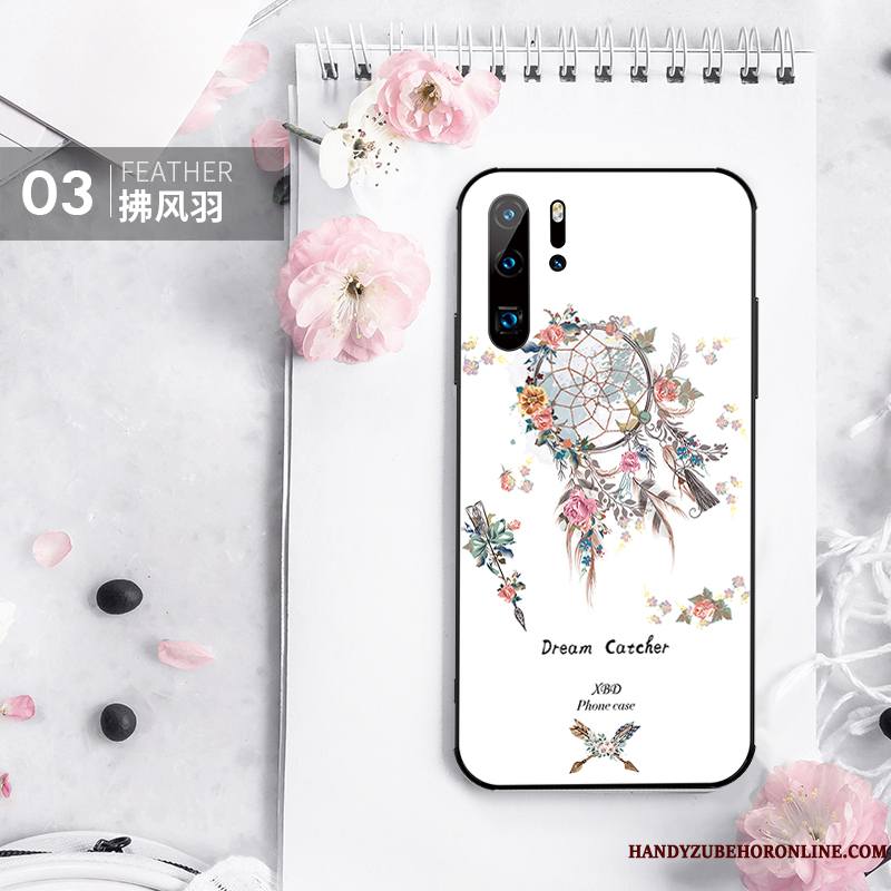 Huawei P30 Pro Coque Silicone Mode Marque De Tendance Légères Verre Art Tout Compris