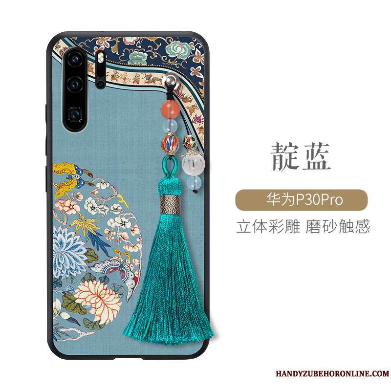 Huawei P30 Pro Coque Style Chinois Tout Compris Créatif Incassable Silicone Très Mince Vent