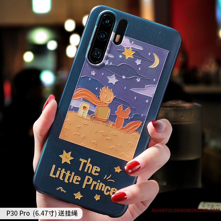 Huawei P30 Pro Créatif Dessin Animé Charmant Net Rouge Délavé En Daim Protection Coque De Téléphone