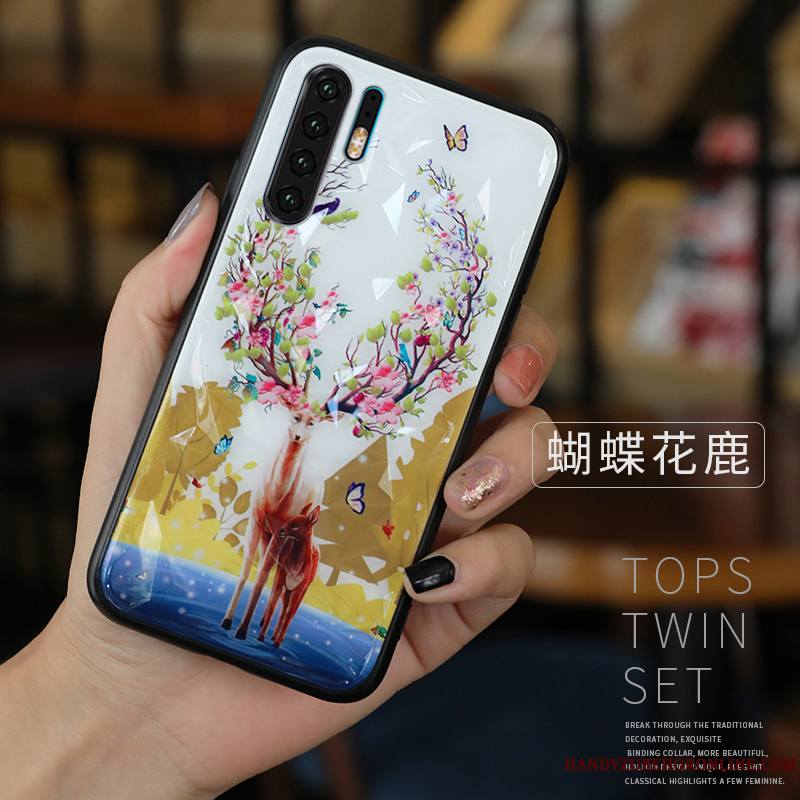 Huawei P30 Pro Personnalité Tendance Fluide Doux Coque De Téléphone Tout Compris Charmant Bleu