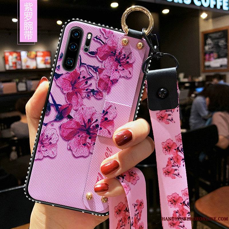 Huawei P30 Pro Protection Coque De Téléphone Fleurs Fluide Doux Étui Tendance Silicone