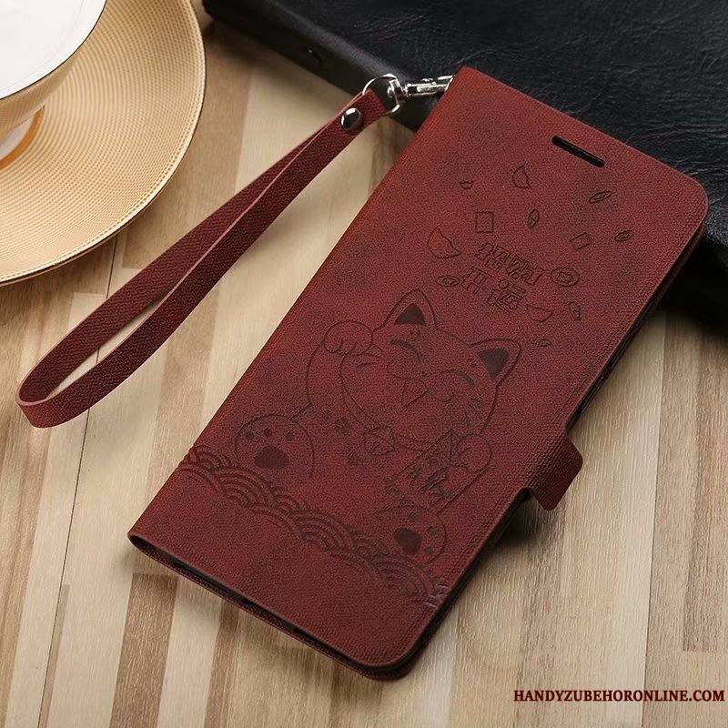 Huawei P30 Pro Étui Coque De Téléphone Tout Compris Vin Rouge Portefeuille Support Carte