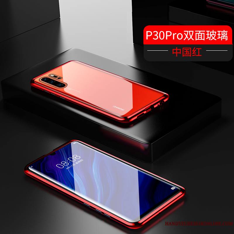 Huawei P30 Pro Étui Téléphone Portable Verre Trempé Incassable Coque De Téléphone Protection Noir