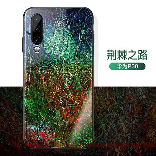 Huawei P30 Protection Luxe Verre Coque De Téléphone Très Mince Personnalité Tout Compris