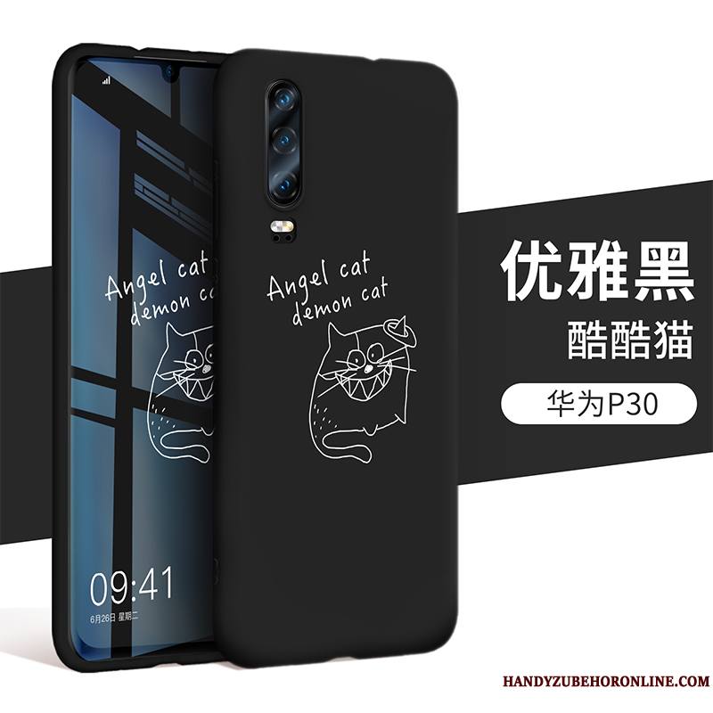 Huawei P30 Tout Compris Marque De Tendance Étui Coque Silicone Bleu Protection