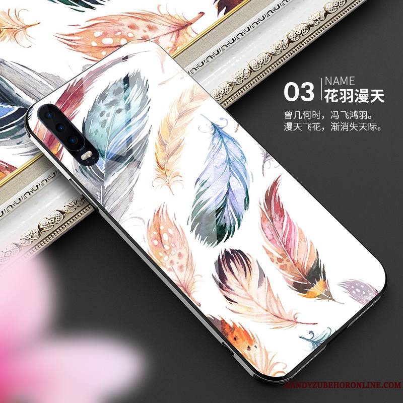 Huawei P30 Tout Compris Rose Net Rouge Créatif Luxe Coque De Téléphone Personnalité