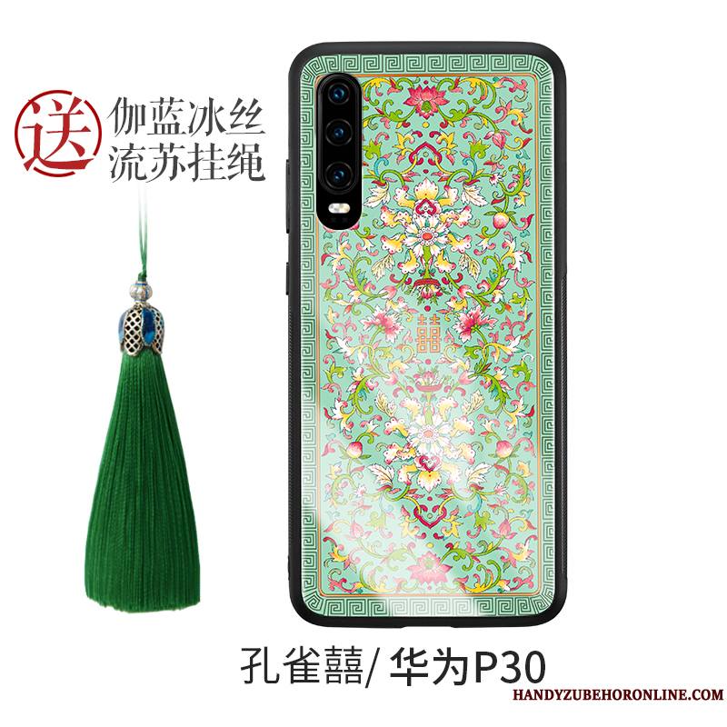 Huawei P30 Tout Compris Verre Étui Créatif Incassable Silicone Coque De Téléphone