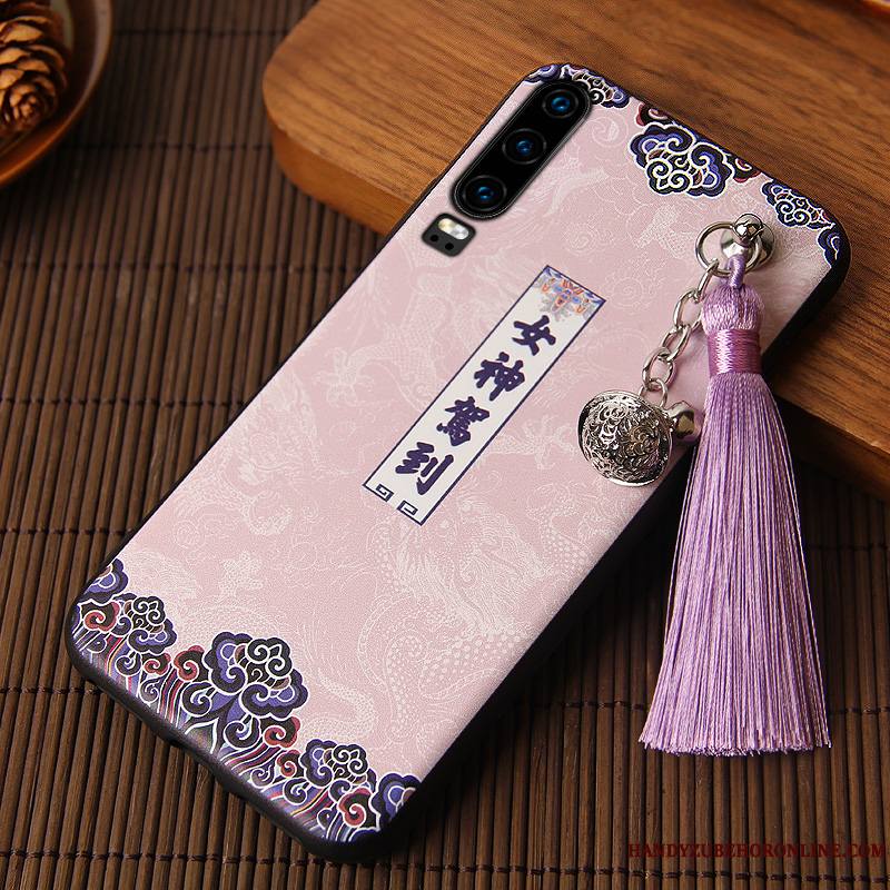 Huawei P30 Tout Compris Vintage Style Chinois Silicone Protection Coque Étui