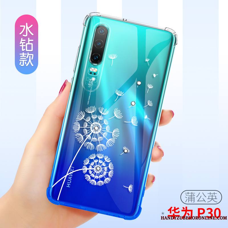 Huawei P30 Très Mince Coque De Téléphone Incassable Silicone Protection Tout Compris Étui