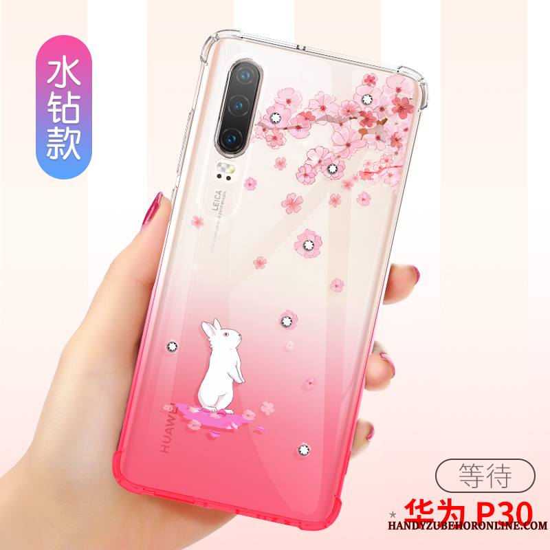 Huawei P30 Très Mince Coque De Téléphone Incassable Silicone Protection Tout Compris Étui