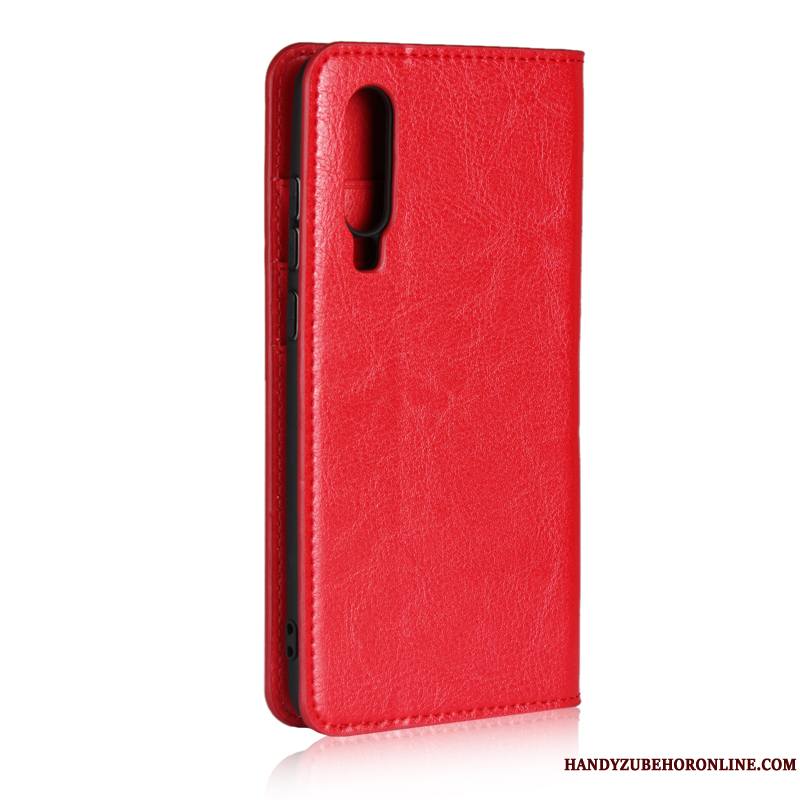 Huawei P30 Étui En Cuir Incassable Marque De Tendance Housse Coque De Téléphone Tout Compris Cuir Véritable