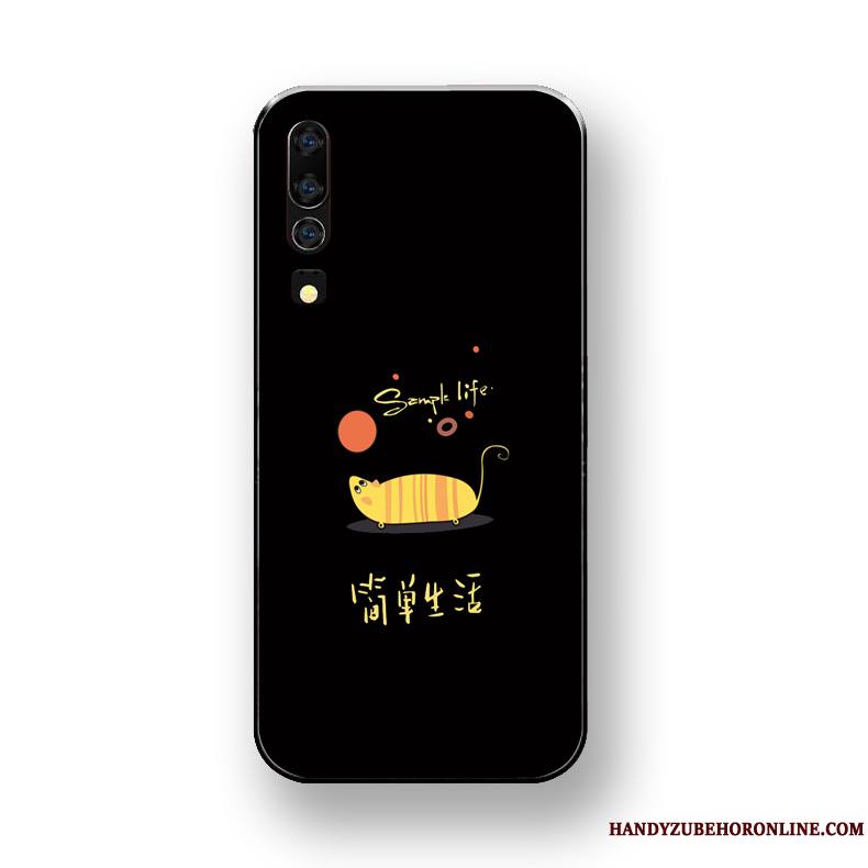 Huawei P30 Étui Protection Noir Tout Compris Fluide Doux Coque Silicone