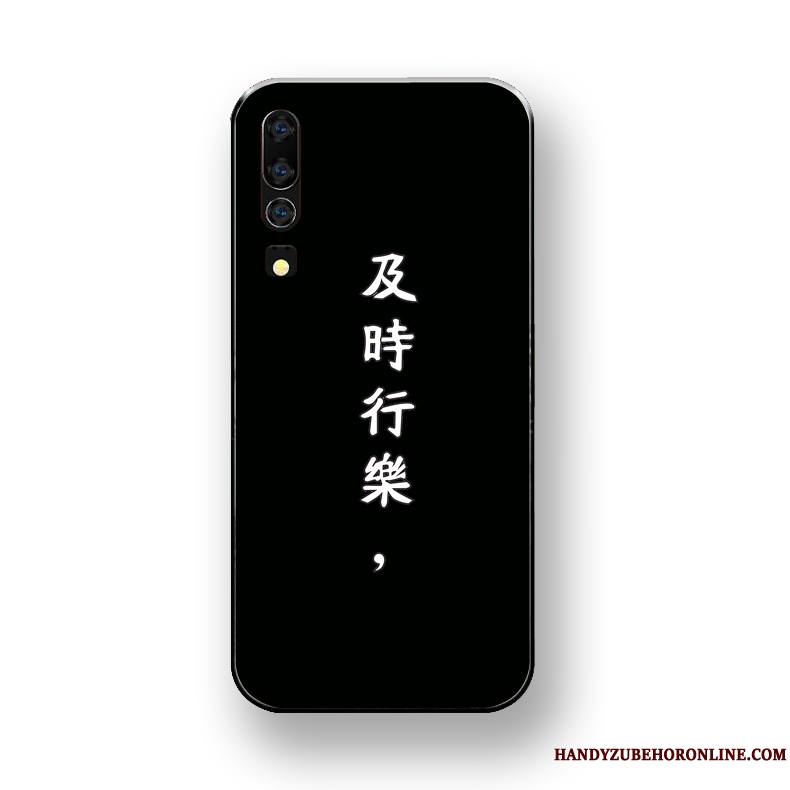 Huawei P30 Étui Protection Noir Tout Compris Fluide Doux Coque Silicone