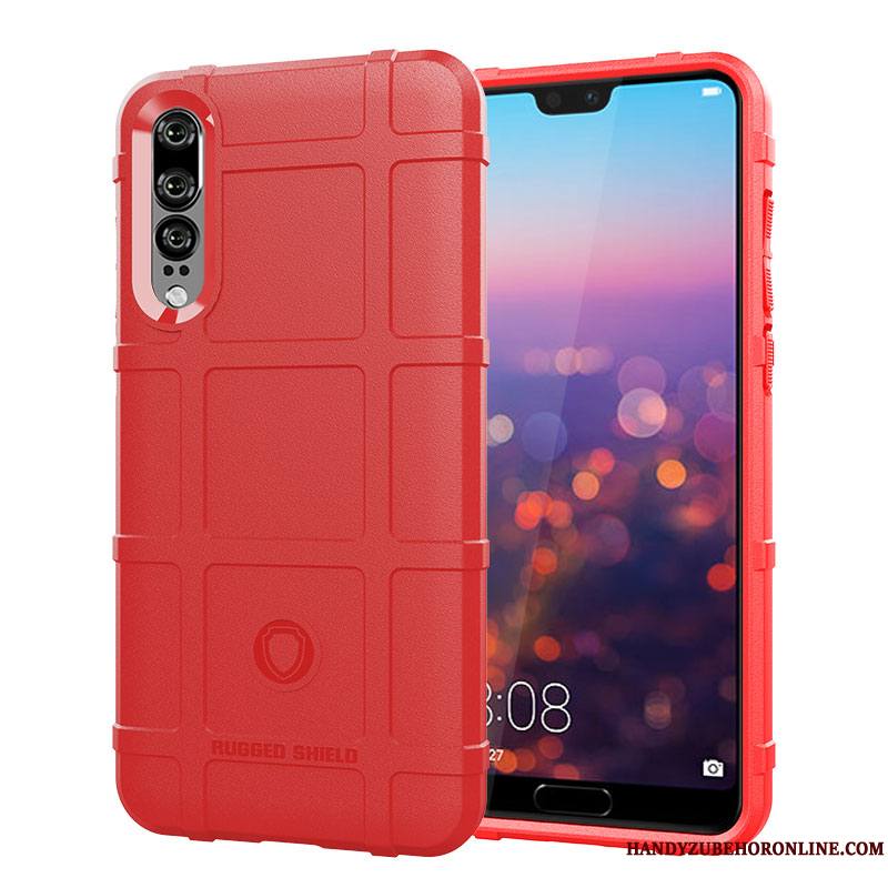 Huawei P30 Étui Vert Créatif Téléphone Portable Coque De Téléphone Délavé En Daim Incassable