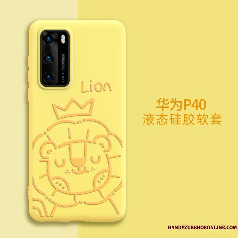 Huawei P40 Coque Incassable Charmant Personnalité Protection Dessin Animé Ligne Créatif