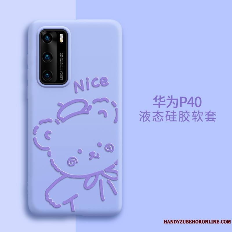 Huawei P40 Coque Incassable Charmant Personnalité Protection Dessin Animé Ligne Créatif