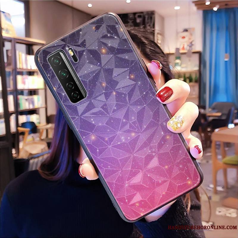 Huawei P40 Lite 5g Coque Étui Modèle Personnalisé Bleu Tout Compris Modèle Fleurie Fluide Doux