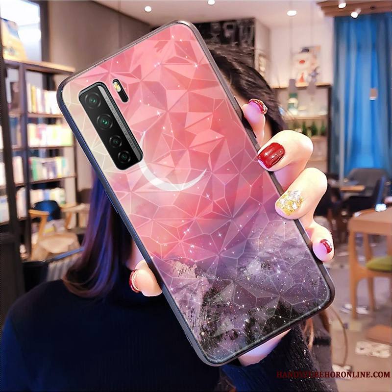 Huawei P40 Lite 5g Coque Étui Modèle Personnalisé Bleu Tout Compris Modèle Fleurie Fluide Doux