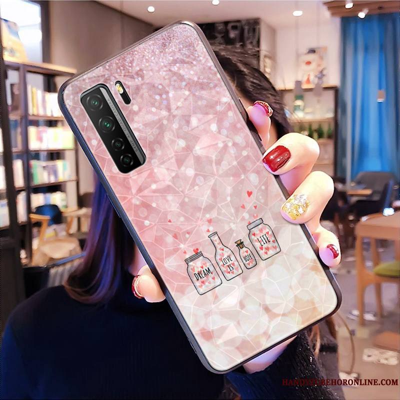 Huawei P40 Lite 5g Coque Étui Modèle Personnalisé Bleu Tout Compris Modèle Fleurie Fluide Doux