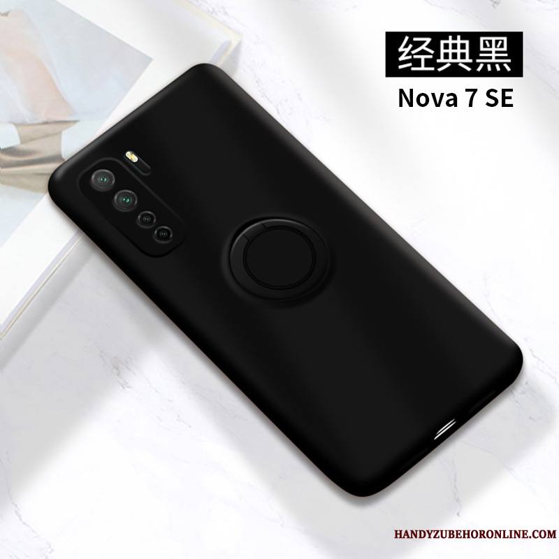 Huawei P40 Lite 5g Silicone Anneau Protection Étui Coque De Téléphone Fluide Doux Incassable