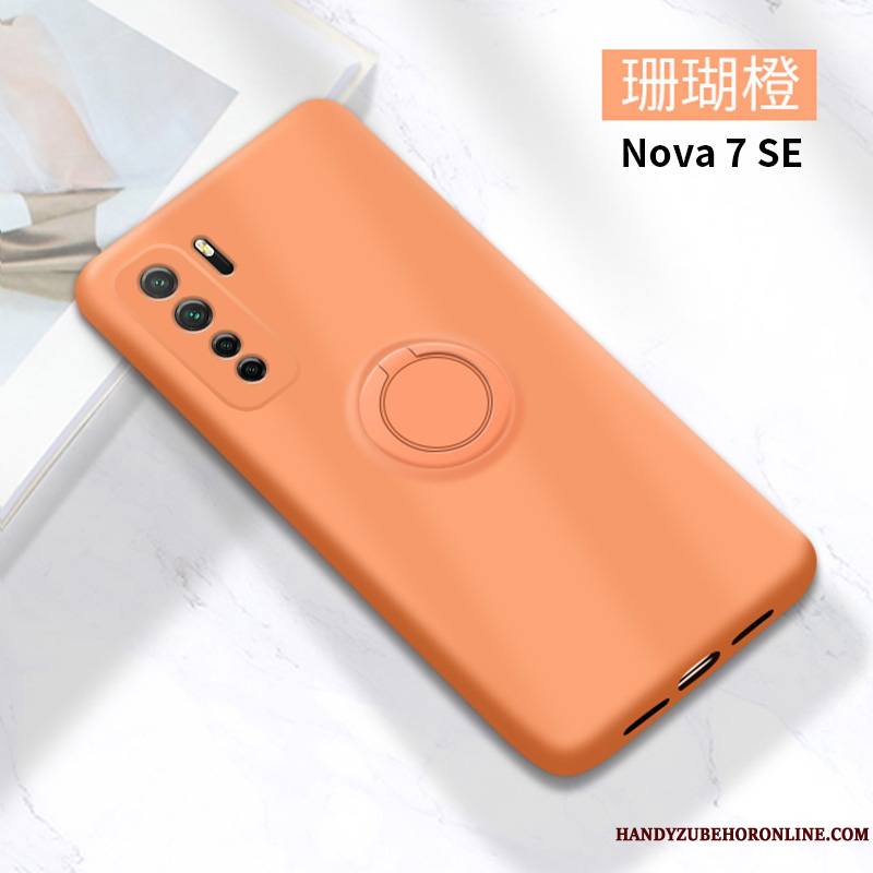 Huawei P40 Lite 5g Silicone Anneau Protection Étui Coque De Téléphone Fluide Doux Incassable