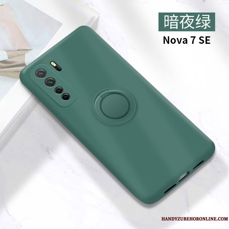 Huawei P40 Lite 5g Silicone Anneau Protection Étui Coque De Téléphone Fluide Doux Incassable