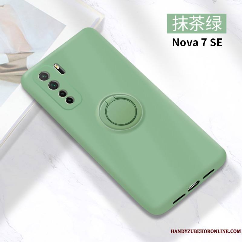 Huawei P40 Lite 5g Silicone Anneau Protection Étui Coque De Téléphone Fluide Doux Incassable