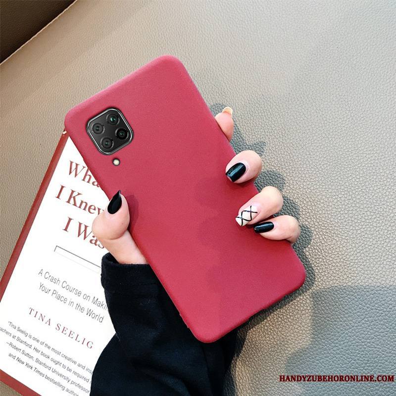 Huawei P40 Lite Coque Délavé En Daim Créatif Net Rouge Incassable Tendance Marque De Tendance Bleu