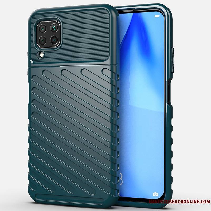 Huawei P40 Lite Coque Incassable Couvercle Arrière Vert Téléphone Portable Étui Silicone Protection