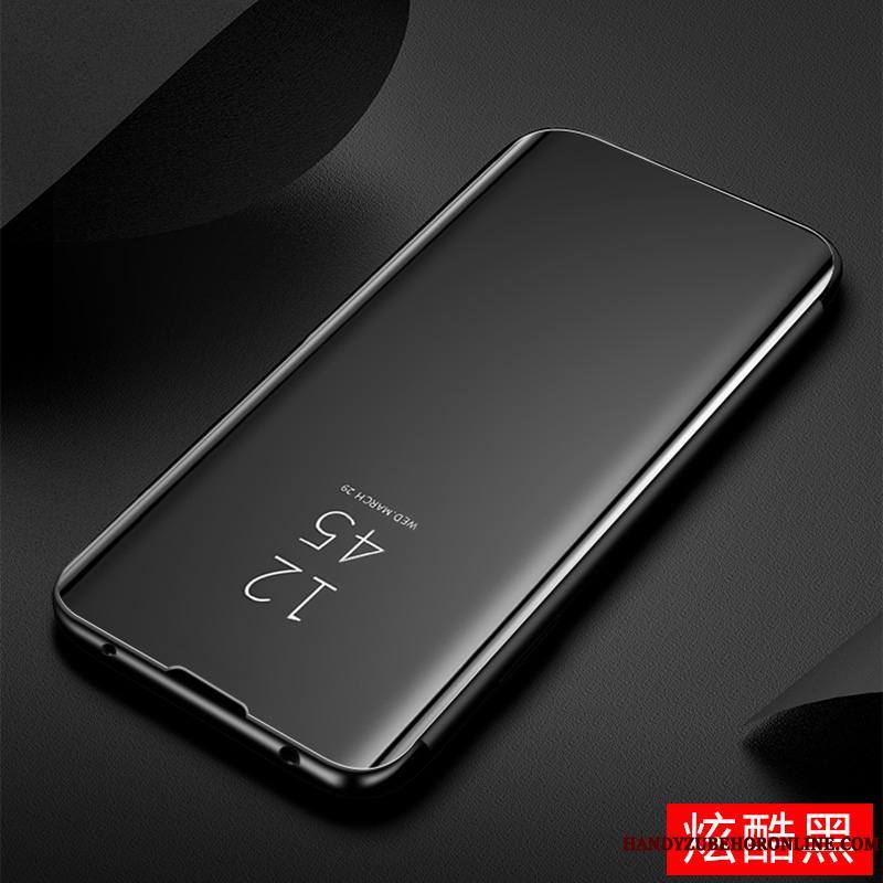 Huawei P40 Lite Coque Support Clamshell Étui En Cuir Jaune Jeunesse Protection Miroir