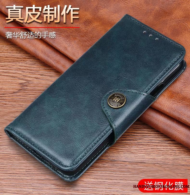 Huawei P40 Lite Coque Tout Compris Bleu Protection Membrane Luxe Étui Étui En Cuir