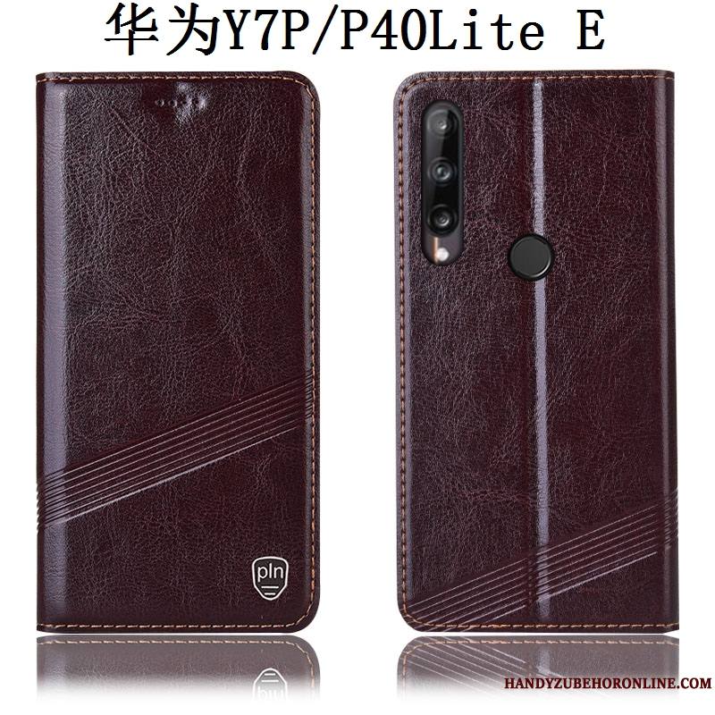 Huawei P40 Lite E Coque De Téléphone Housse Étui Étui En Cuir Incassable Protection Rouge