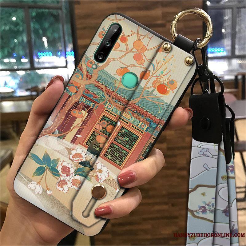 Huawei P40 Lite E Coque Ornements Suspendus Vintage De Téléphone Style Chinois Palais Tendance