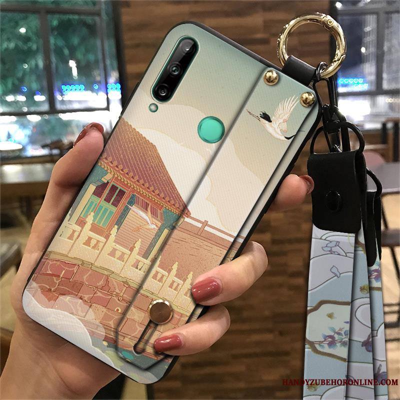 Huawei P40 Lite E Coque Ornements Suspendus Vintage De Téléphone Style Chinois Palais Tendance