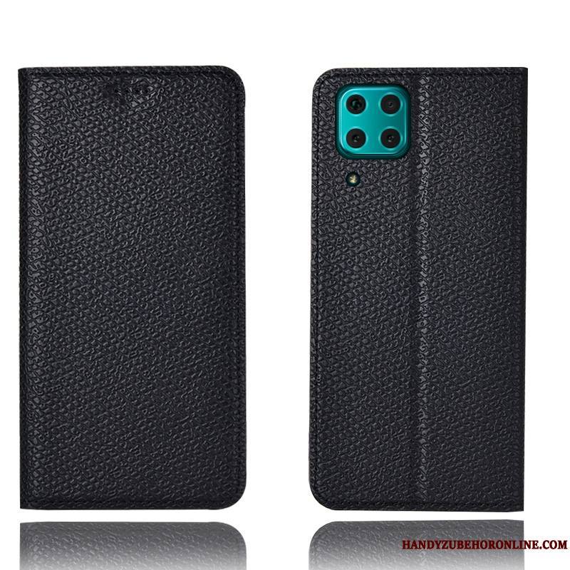 Huawei P40 Lite Incassable Étui En Cuir Housse Modèle Fleurie Coque De Téléphone Bleu Tout Compris