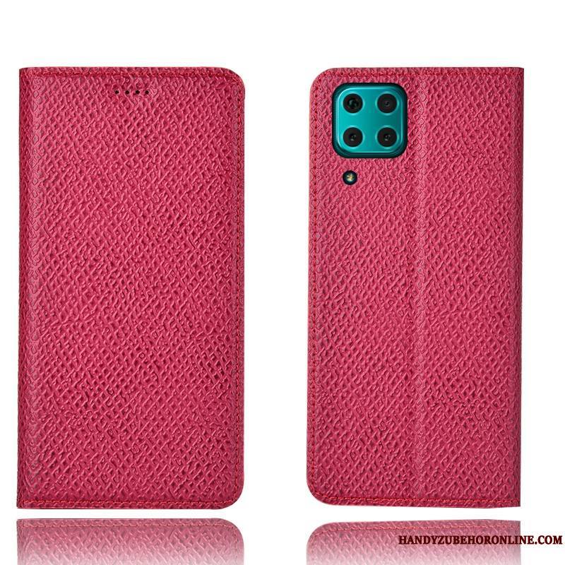 Huawei P40 Lite Incassable Étui En Cuir Housse Modèle Fleurie Coque De Téléphone Bleu Tout Compris