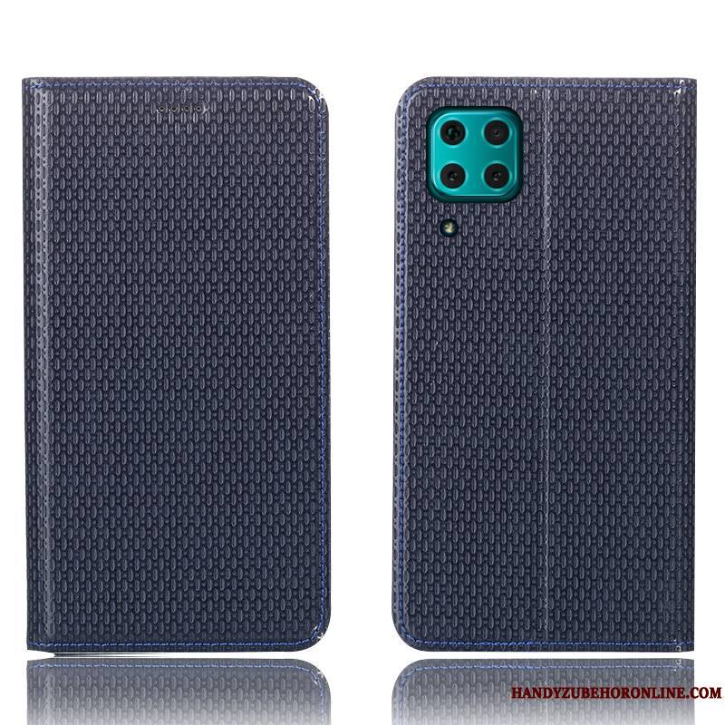 Huawei P40 Lite Noir Modèle Fleurie Étui En Cuir Protection Coque De Téléphone Housse