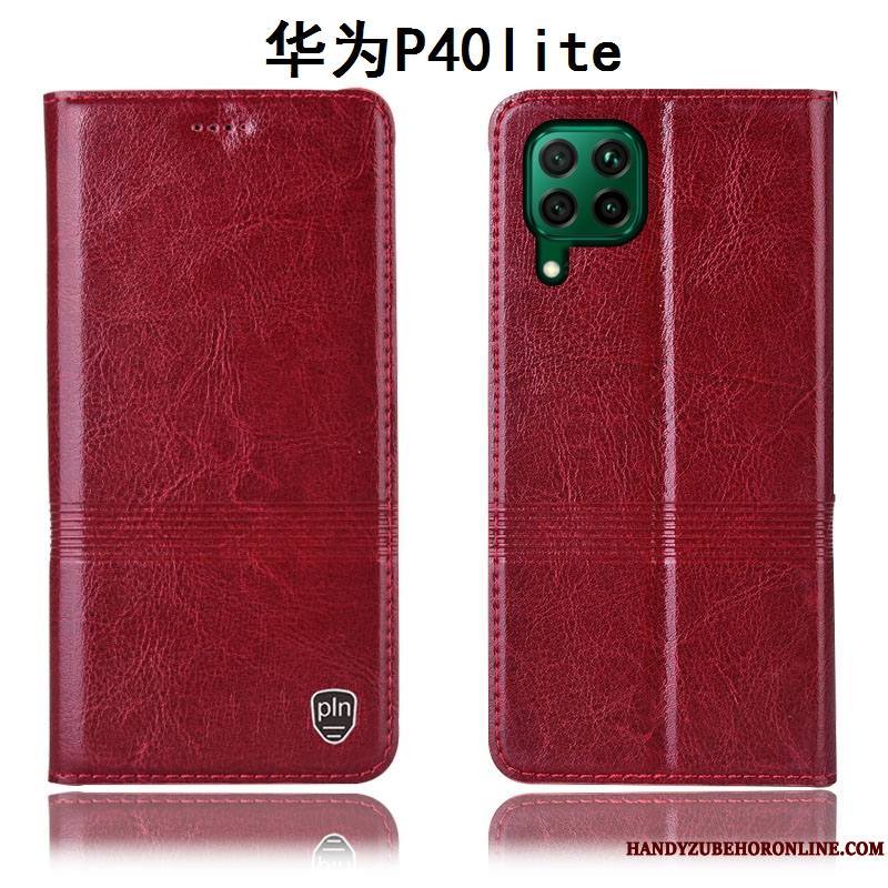 Huawei P40 Lite Protection Bleu Coque De Téléphone Étui En Cuir Incassable Tout Compris