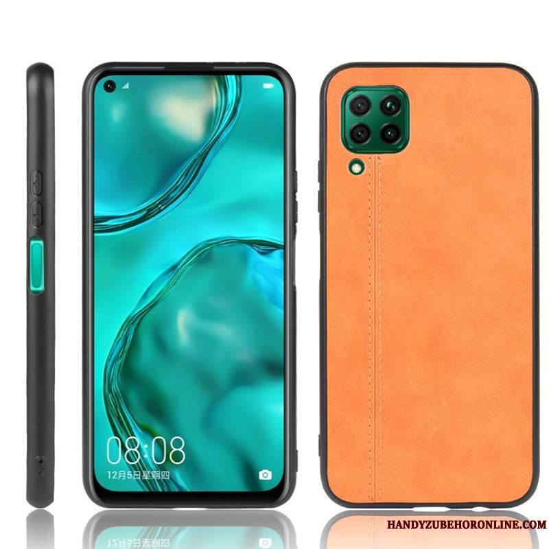 Huawei P40 Lite Protection Étui Coque Fluide Doux Tout Compris De Téléphone Bleu