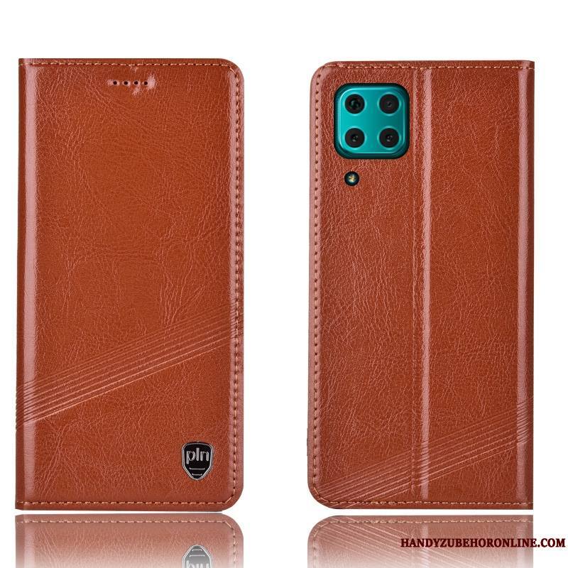 Huawei P40 Lite Rouge Protection Étui En Cuir Housse Coque De Téléphone Incassable