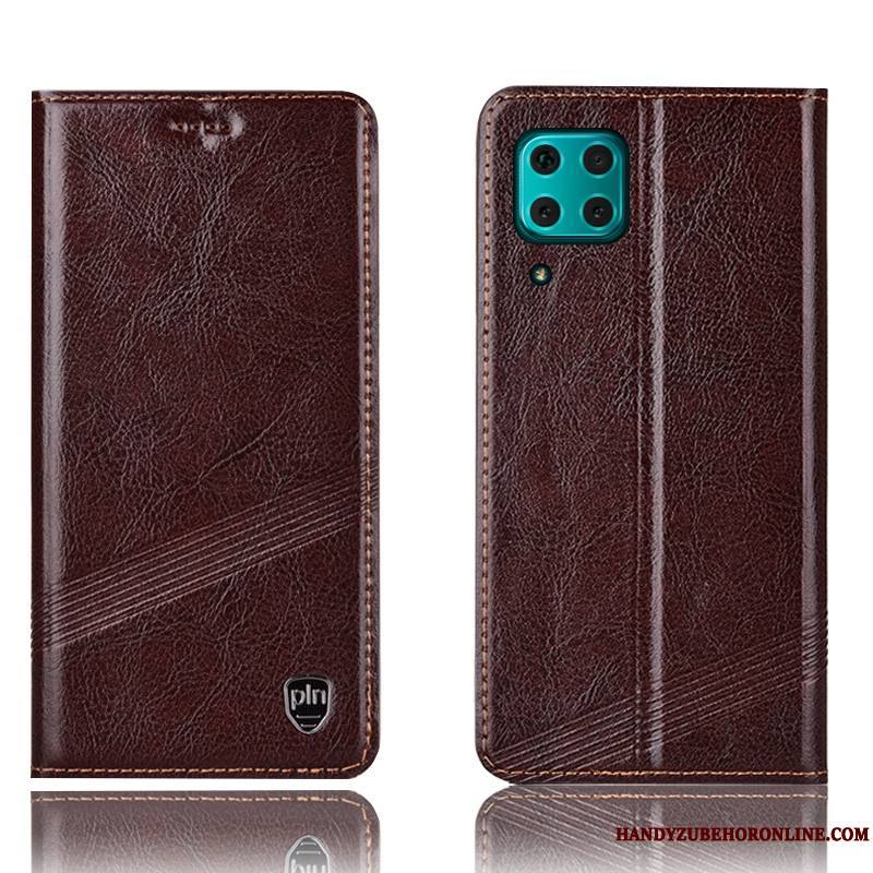 Huawei P40 Lite Rouge Protection Étui En Cuir Housse Coque De Téléphone Incassable