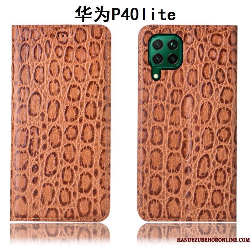 Huawei P40 Lite Tout Compris Incassable Protection Étui En Cuir Coque De Téléphone Rouge