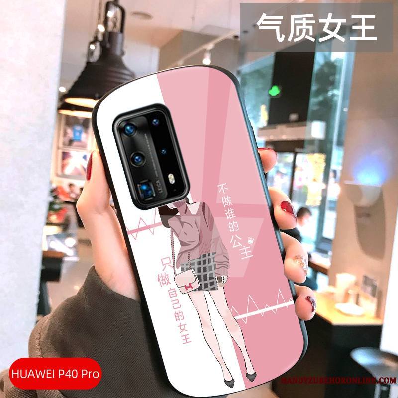 Huawei P40 Pro Coque Amoureux Blanc Personnalité Difficile Créatif Étui Nouveau