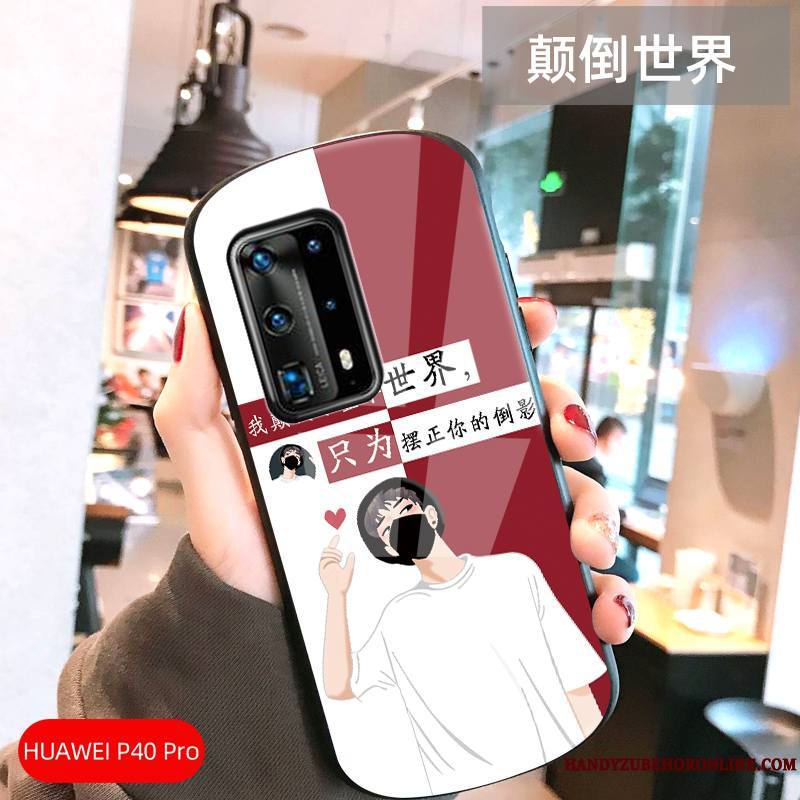 Huawei P40 Pro Coque Amoureux Blanc Personnalité Difficile Créatif Étui Nouveau