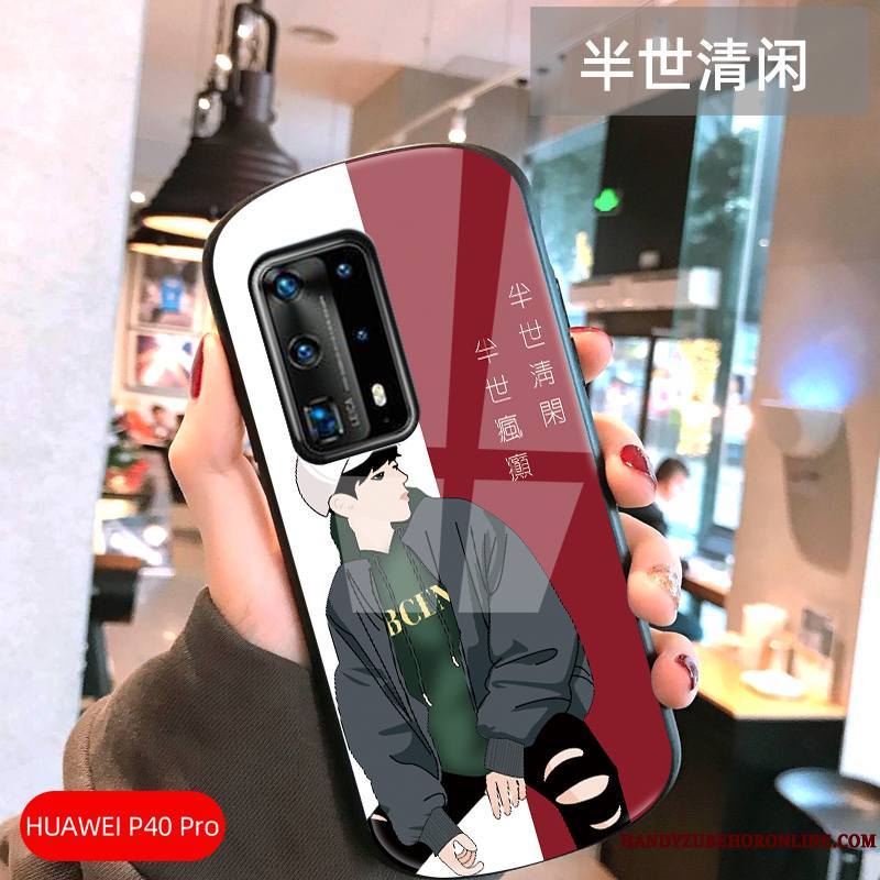 Huawei P40 Pro Coque Amoureux Blanc Personnalité Difficile Créatif Étui Nouveau