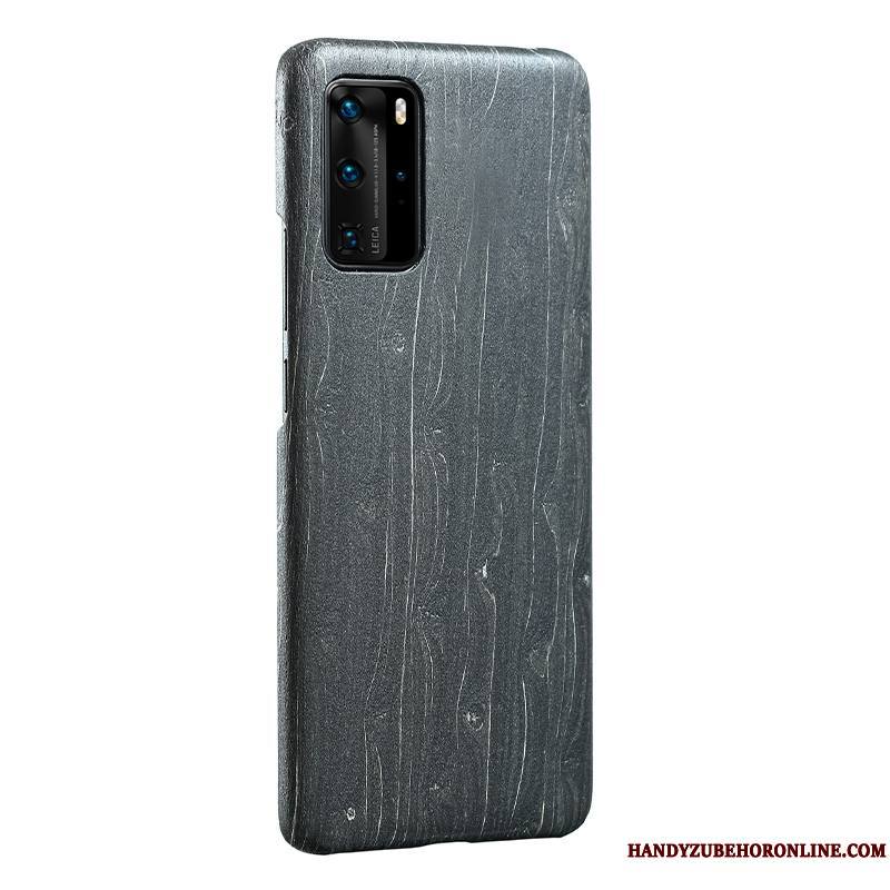 Huawei P40 Pro Coque De Téléphone Sentir Très Mince Incassable Protection Étui En Bois